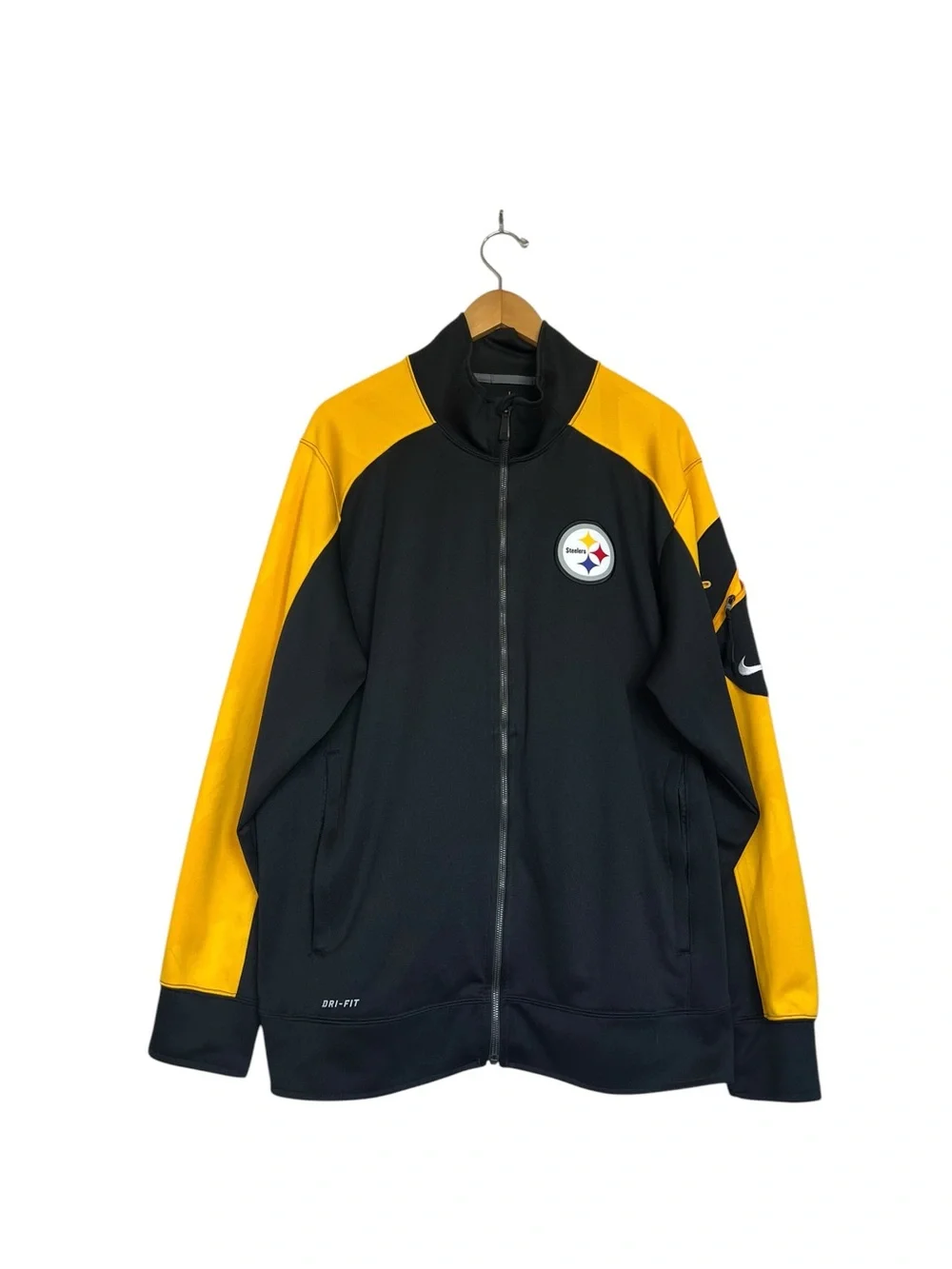Nike Dri-Fit NFL On Field Apparel XL Pittsburgh Steeler’s Zip Up Sweatshirt